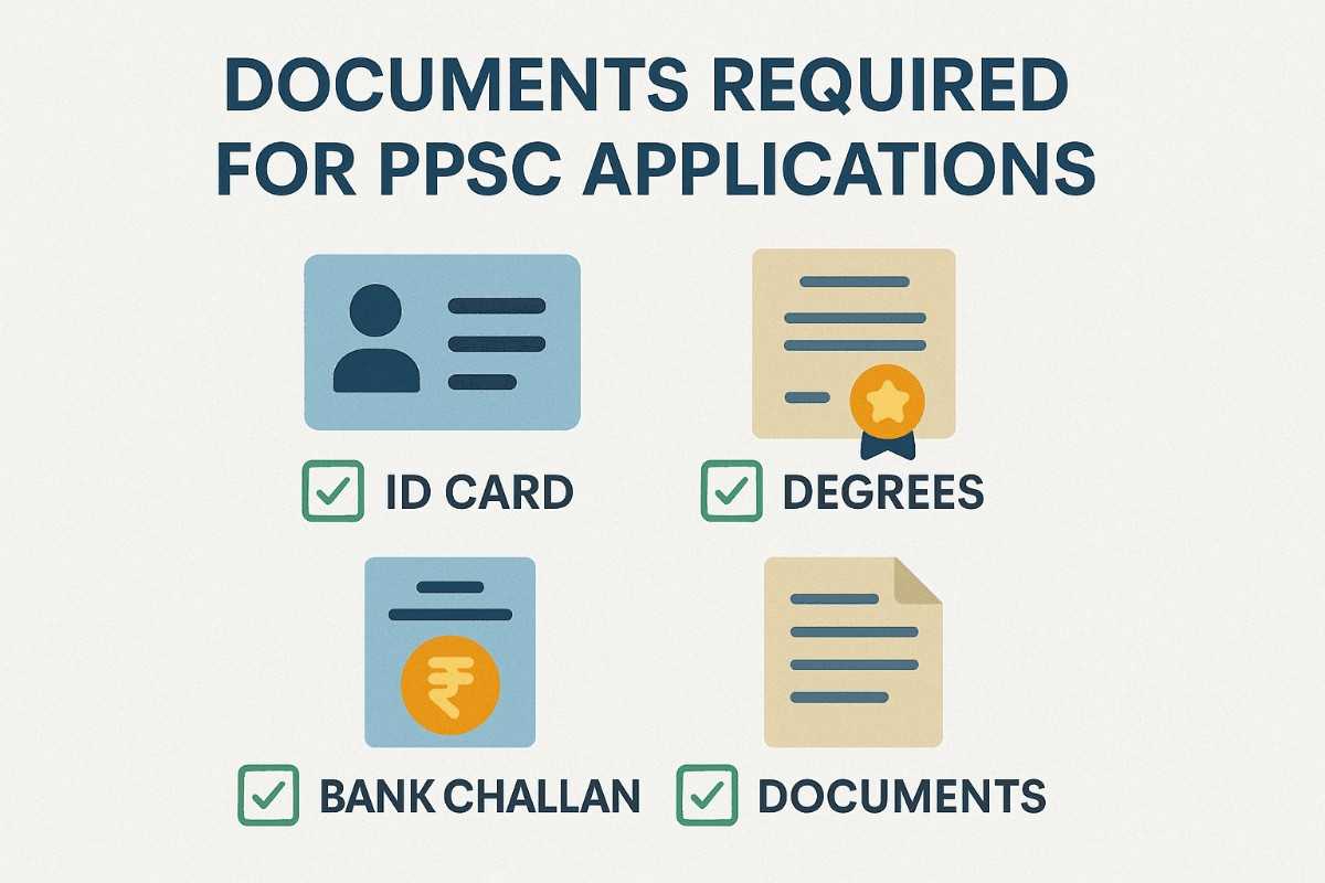 Documents Required for PPSC Application 2026 - CNIC, Degrees, Domicile & e-Pay Punjab Challan